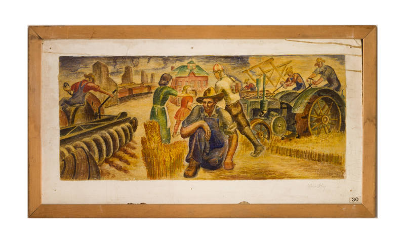 Untitled Mural Study (Rural Scene)