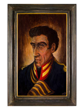 Painting of a middle-aged white man with dark hair wearing formal military attire.