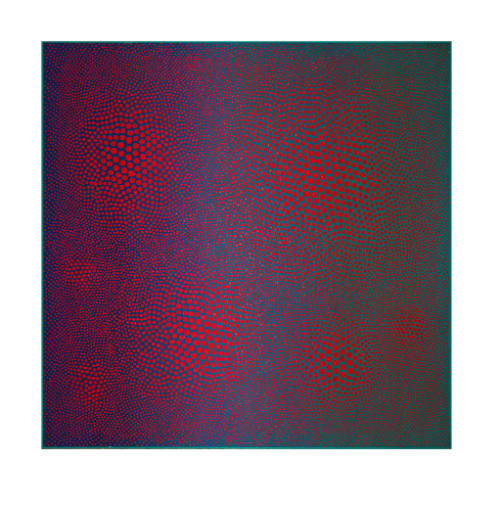 Vibrations of Scarlet on Blue and Green, No. 5, 1967