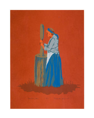 Woman Pounding Corn