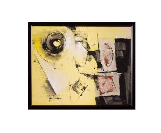 Untitled (Yellow and Black Abstract)